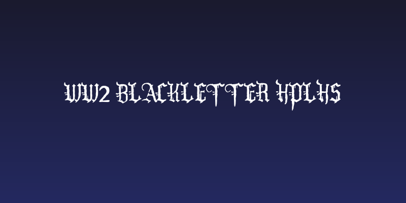 WW2 Blackletter HPLHS Social Header