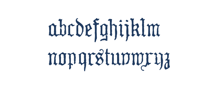 WW2 Blackletter HPLHS Lowercase