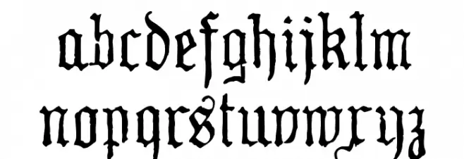WW2 Blackletter HPLHS Fuentes MINÚSCULAS