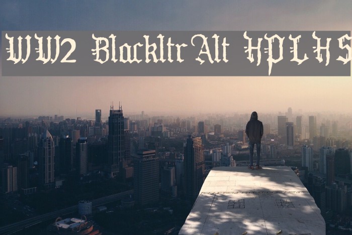 WW2 BlackltrAlt HPLHS Font examples