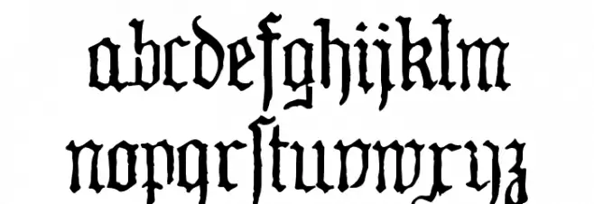 WW2Blackletter HPLHS फ़ॉन्ट लोअरकेस