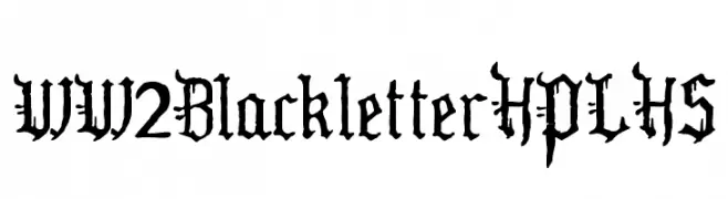 WW2BlackletterHPLHS  لخطوط تنزيل