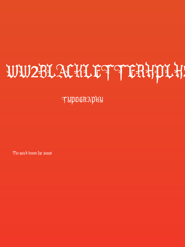 WW2BlackletterHPLHS Poster