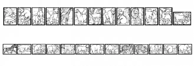 WWAnimalPrints 字体 小写