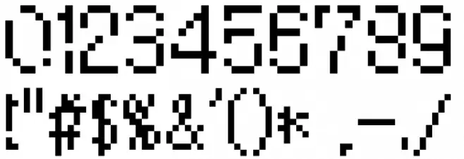 WWareTypeB Font OTHER CHARS