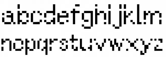 WWareTypeB Caratteri MINUSCOLO