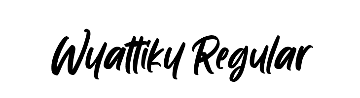 Wyattiky Regular  नि: शुल्क फ़ॉन्ट्स डाउनलोड