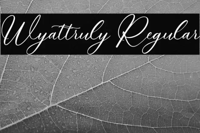Wyattruly Regular Font examples