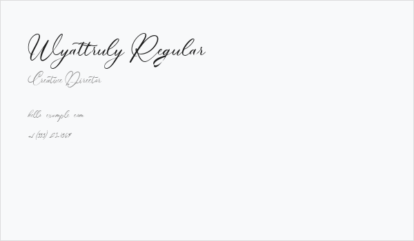 Wyattruly Regular Business Card
