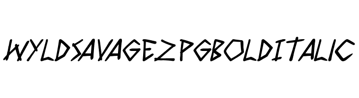 Wyld Savagez PG Bold Italic  免费字体下载