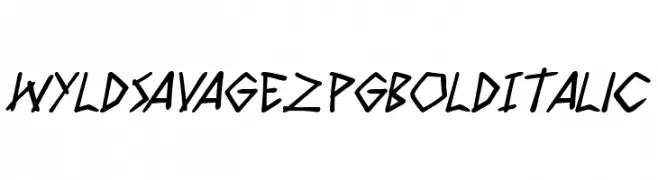 Wyld Savagez PG Bold Italic  Fuentes Gratis Descargar