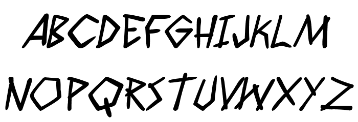 Wyld Savagez PG Bold Italic फ़ॉन्ट अपरकेस
