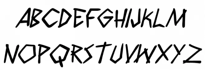 Wyld Savagez PG Bold Italic Caratteri MINUSCOLO