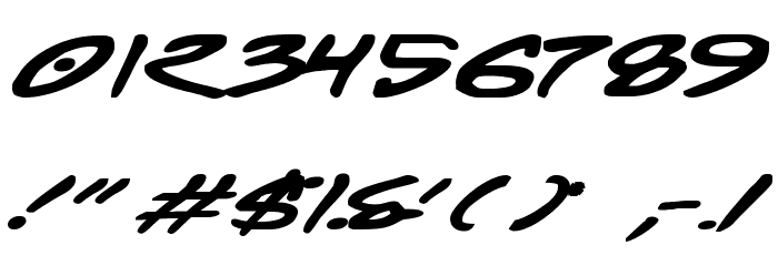 Wyld Stallyns Bold Extended Font OTHER CHARS