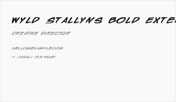 Wyld Stallyns Bold Extended Business Card
