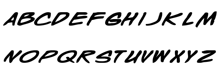 Wyld Stallyns Bold Extended Font LOWERCASE