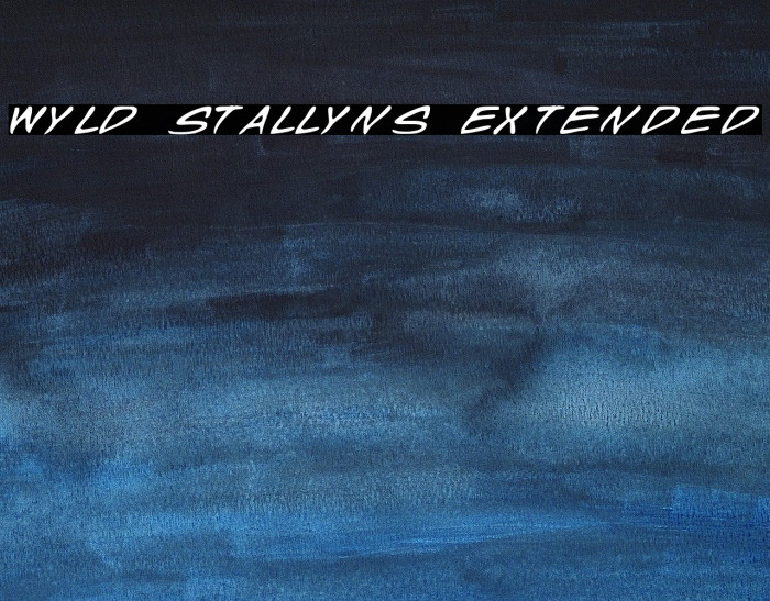 Wyld Stallyns Extended Font examples