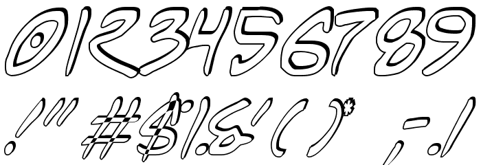 Wyld Stallyns Shadow Font OTHER CHARS
