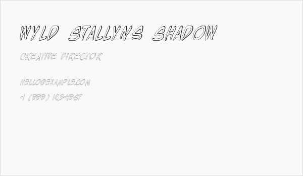 Wyld Stallyns Shadow Business Card