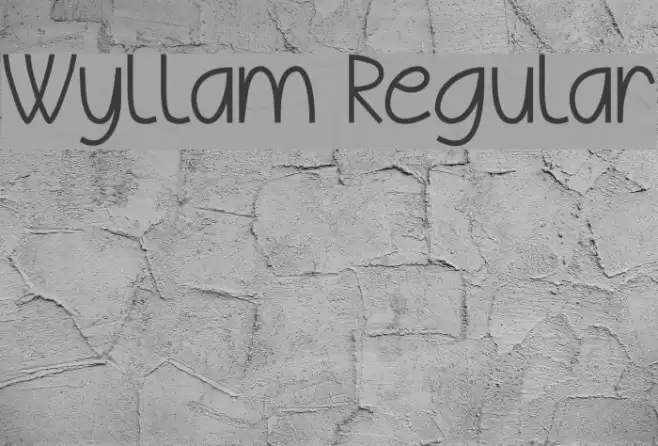 Wyllam Regular Font examples