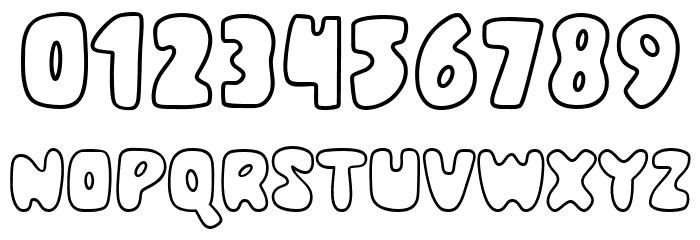 Wylon Outline - Demo Outline Font OTHER CHARS