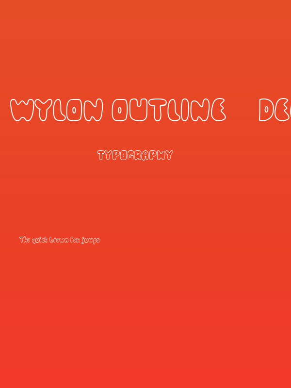 Wylon Outline - Demo Outline Poster