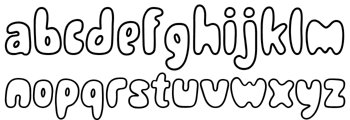 Wylon Outline - Demo Outline Font LOWERCASE