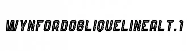 Wynford Oblique Line Alt. 1  font caratteri gratis