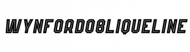 Wynford Oblique Line  Скачать бесплатные шрифты