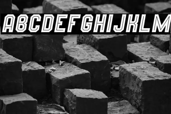 Wynford Oblique Line Font examples