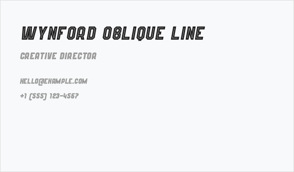Wynford Oblique Line Business Card