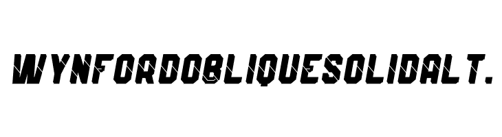 Wynford Oblique Solid Alt.  免费字体下载