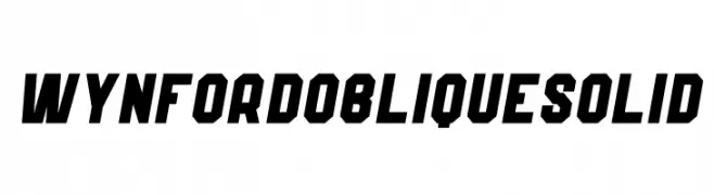 Wynford Oblique Solid  font caratteri gratis