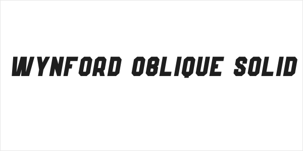 Wynford Oblique Solid Logo
