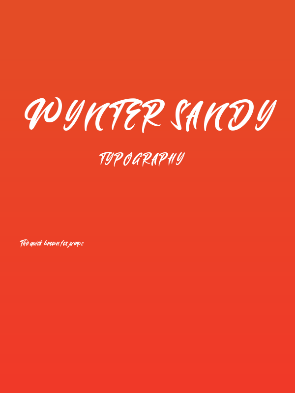 Wynter Sandy Poster