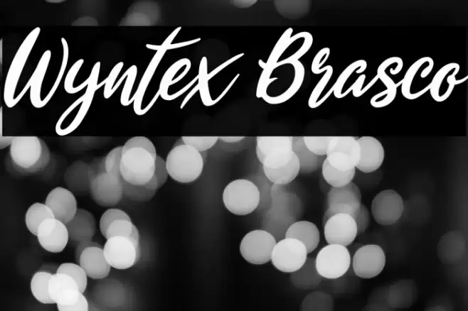 Wyntex Brasco Font examples