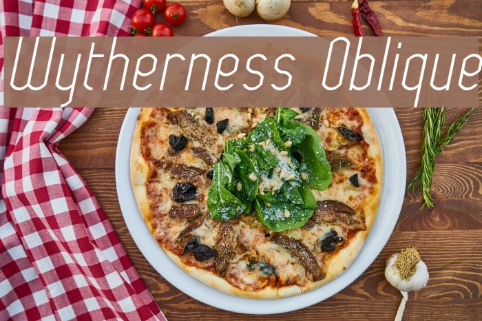 Wytherness Oblique Font examples