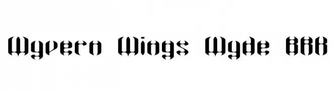 Wyvern Wings Wyde BRK  les polices de caractères gratuit tlcharger
