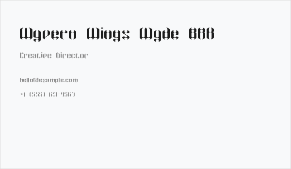 Wyvern Wings Wyde BRK Business Card