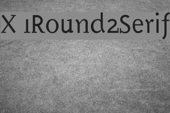 X 1Round2Serif Font examples