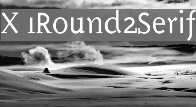 X 1Round2Serif Font examples