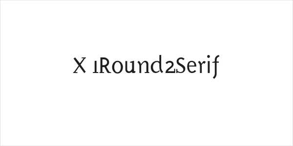 X 1Round2Serif Logo