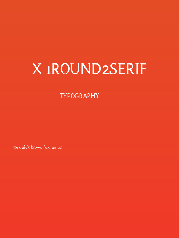 X 1Round2Serif Poster