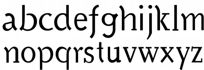 X 1Round2Serif Font Litere mici