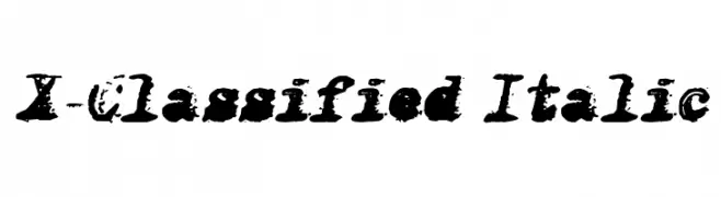 X-Classified Italic  تنزيل الخطوط