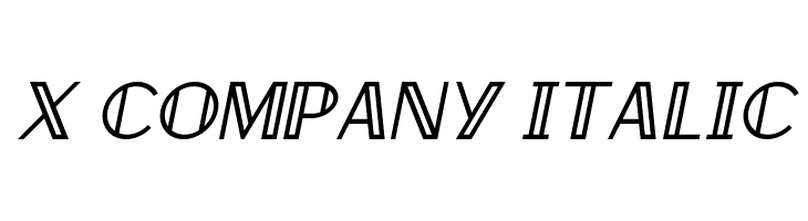 X Company Italic  Frei Schriftart Herunterladen