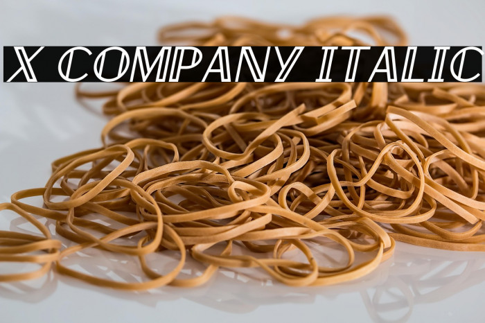 X Company Italic Example 1