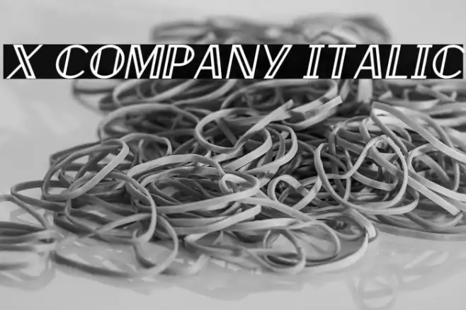 X Company Italic Example 1