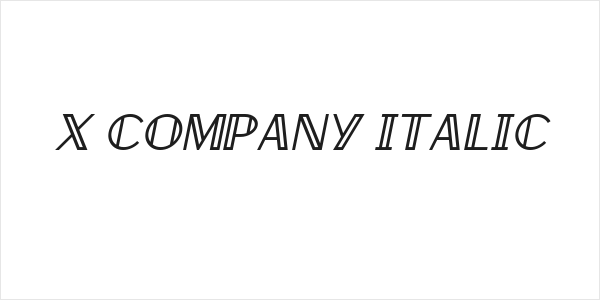 X Company Italic Logo
