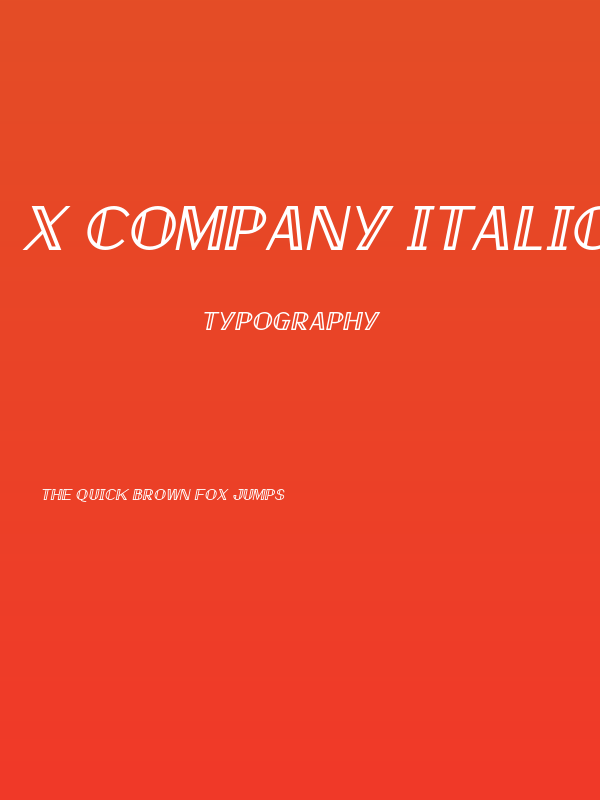 X Company Italic Poster